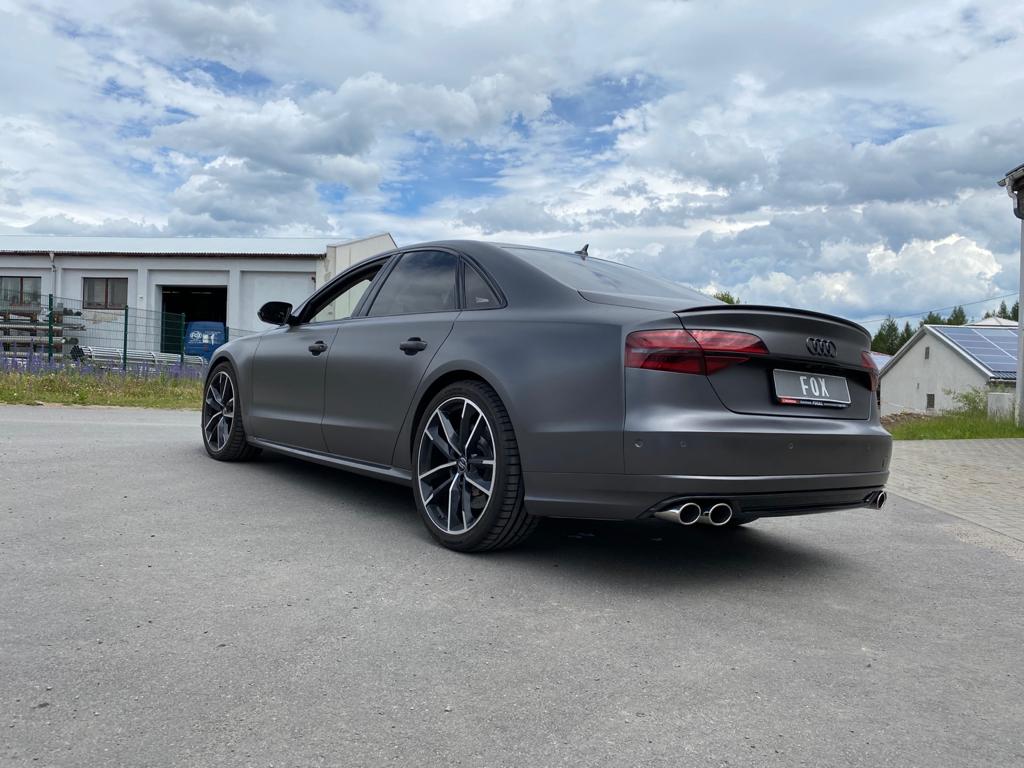 FOX Audi S8 Typ 4H mit Abgasklappen Endschalldämpfer rechts/links zweiflutig - 2x106x71 Typ 38 rechts/links
