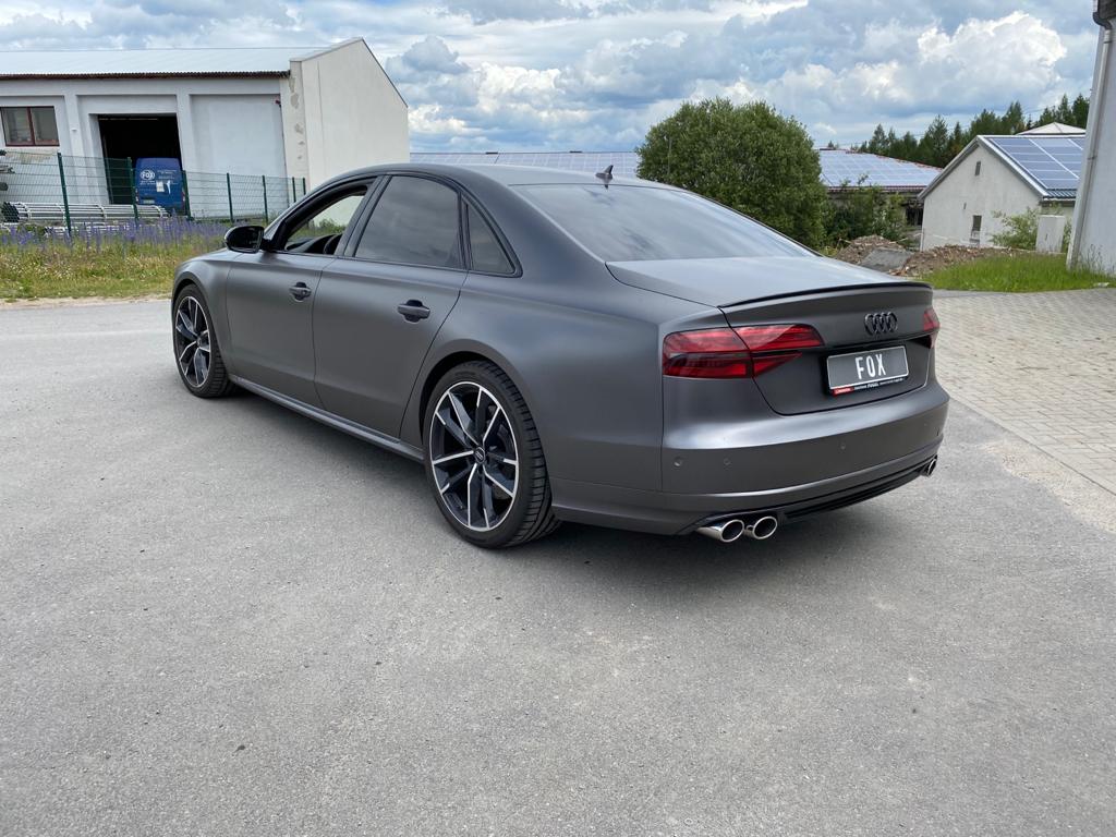 FOX Audi S8 Typ 4H mit Abgasklappen Endschalldämpfer rechts/links zweiflutig - 2x106x71 Typ 38 rechts/links