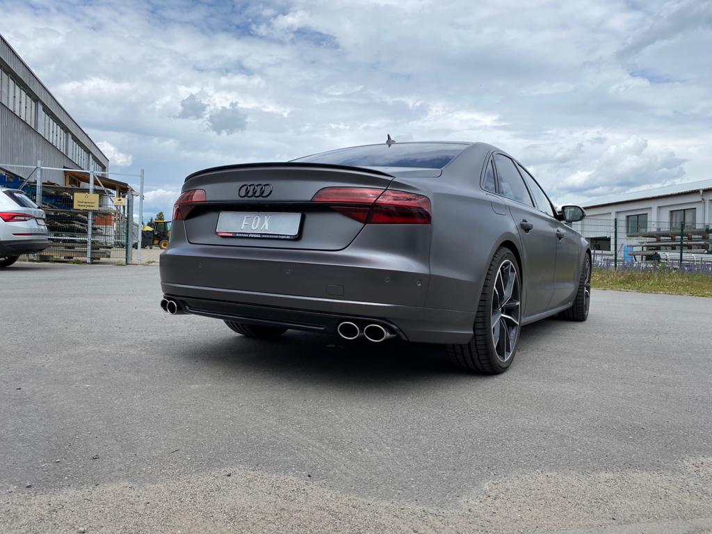 FOX Audi S8 Typ 4H mit Abgasklappen Endschalldämpfer rechts/links zweiflutig - 2x106x71 Typ 38 rechts/links