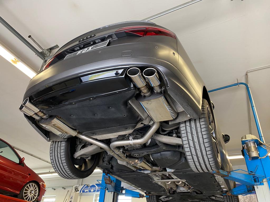 FOX Audi S8 Typ 4H mit Abgasklappen Endschalldämpfer rechts/links zweiflutig - 2x106x71 Typ 38 rechts/links