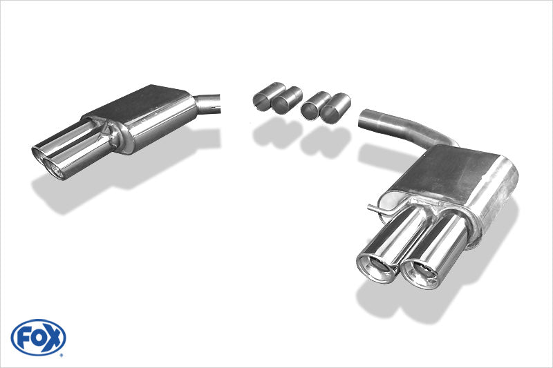 FOX Audi A4/A5/ S5 quattro - 8T Coupe/Cabrio Endschalldämpfer rechts/links für 2-Rohr zweiflutig - 2x90 Typ 17 rechts/links
