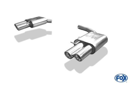 FOX Audi A4 B8/ A5 8T quattro  Coupe/A5 Cabrio Endschalldämpfer rechts/links für 2-Rohr zweiflutig - 2x90 Typ 17 rechts/links
