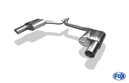 FOX Audi A4 B8 Limousine/ Avant + S-Line Endschalldämpfer rechts/links einflutig inkl. Y-Adapterrohr Ø65mm innen - 1x100 Typ 16 rechts/links
