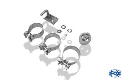 FOX Audi A5 8T Coupe + S-Line Endschalldämpfer rechts/links zweiflutig inkl. Y-Adapterrohr Ø65mm innen - 2x88x74 Typ 32 rechts/links