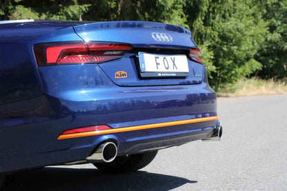 FOX Audi A5 quattro B9 Cabrio Endschalldämpfer rechts/links für 1-Rohr einflutig - 1x100 Typ 16 rechts/links