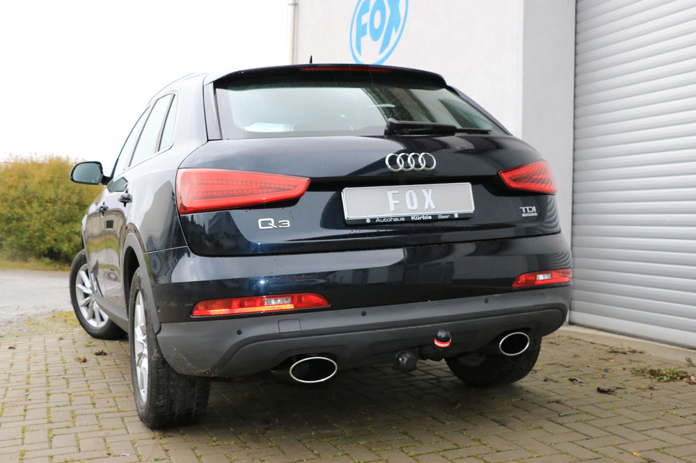 FOX Audi Q3 quattro Diesel Endschalldämpfer Ausgang rechts/links - 160x90 Typ 38 rechts/links