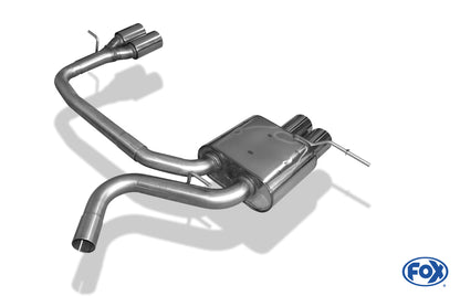 FOX BMW E87 118d 120d Endschalldämpfer Ausgang rechts/links - 2x76 Typ 13 rechts/links