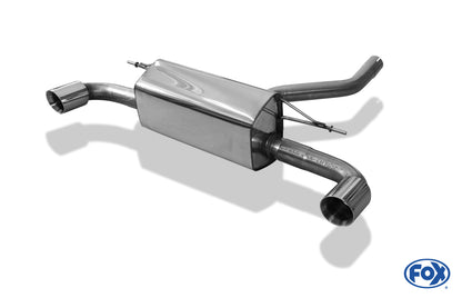FOX BMW F20/F21 - 120d Endschalldämpfer quer Ausgang rechts/links - 1x90 Typ 25 rechts/links