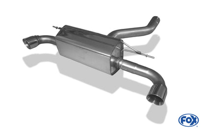 FOX BMW F20/F21 - 120d Endschalldämpfer quer Ausgang rechts/links - 1x90 Typ 25 rechts/links