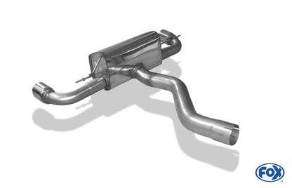 FOX BMW F20/F21 - 120d Endschalldämpfer quer Ausgang rechts/links - 1x90 Typ 25 rechts/links