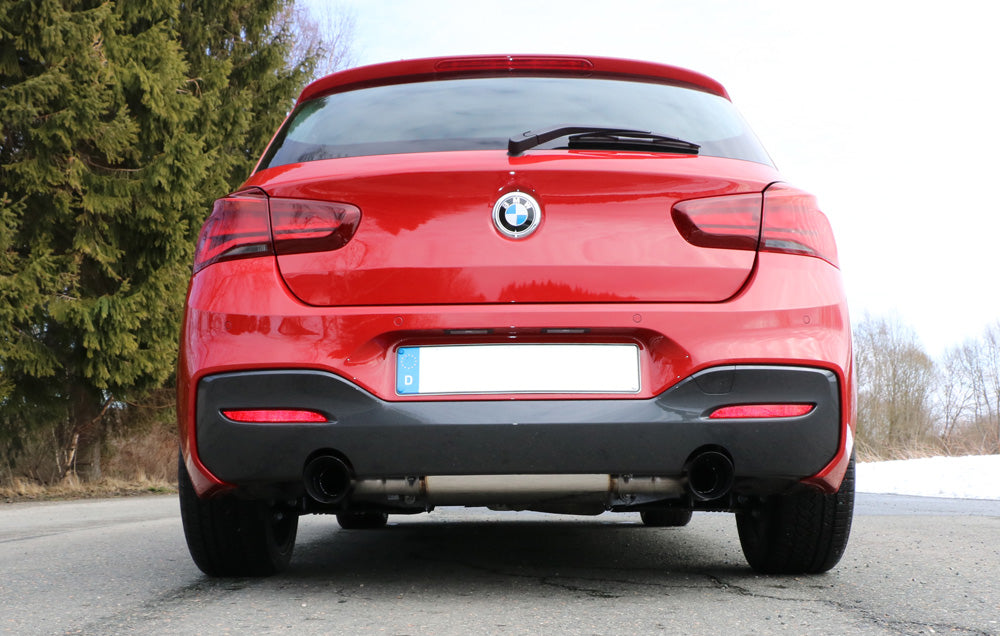 FOX BMW F20/F21 - M140i Endschalldämpfer quer Ausgang rechts/links - 1x100 Typ 25 rechts/links Schwarz
