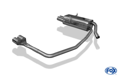 FOX BMW E36 316/ 318/ 320/ 323/ 325/ 328 Endschalldämpfer Ausgang rechts/links - 2x76 Typ 13 rechts/links