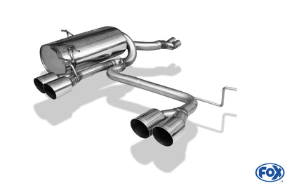 FOX BMW E46 320/ 323/ 325/ 328/ 330 Endschalldämpfer Ausgang zentriert - 4x90mm Typ 14 mittig