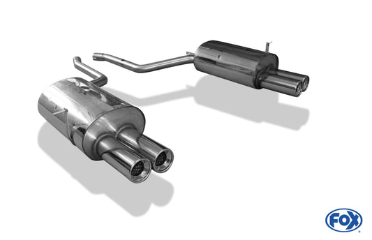 FOX BMW E38 730i/ 735i/ 740i - Mit Stoßstangenausschnitt Endschalldämpfer rechts/links - 2x90 Typ 13 rechts/links