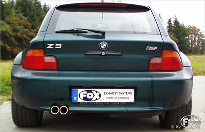 FOX BMW Z3 Roadster & Coupe - E36 Endschalldämpfer - 2x70 Typ 13