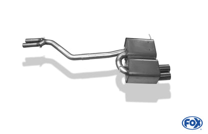 FOX BMW Z4 E85 Endschalldämpfer inkl. Y-Verbindungsrohr 2x50mm - 2x80 Typ 10