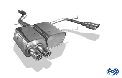 FOX BMW Z4 E85 Endschalldämpfer Ausgang rechts/links inkl. Y-Verbindungsrohr 2x50mm - 2x76 Typ 17 rechts/links