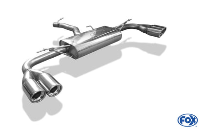 FOX BMW X3 F25 Endschalldämpfer quer Ausgang rechts/links - 2x90 Typ 17 rechts/links