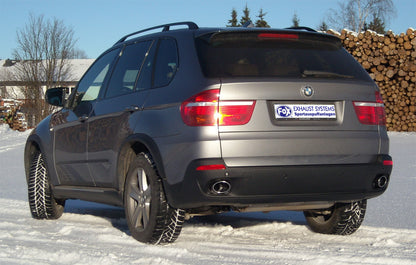 FOX BMW X5 - E70 Endrohre passend auf original Endschalldämpfer - 115x85 Typ 38 rechts/links