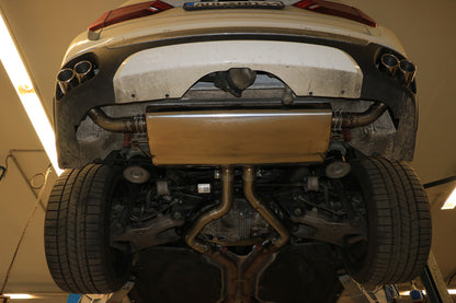 FOX BMW X5 F15 Endschalldämpfer quer Ausgang rechts/links, Eingang doppelflutig - 2x80 Typ 16 rechts/links