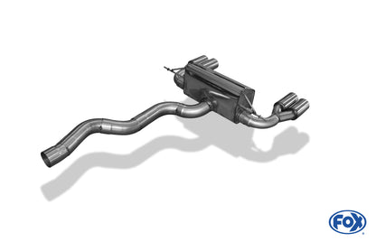 FOX BMW F32/F33/F36 - 435i - M-Paket Endschalldämpfer quer Ausgang rechts/links - 2x80 Typ 12 rechts/links