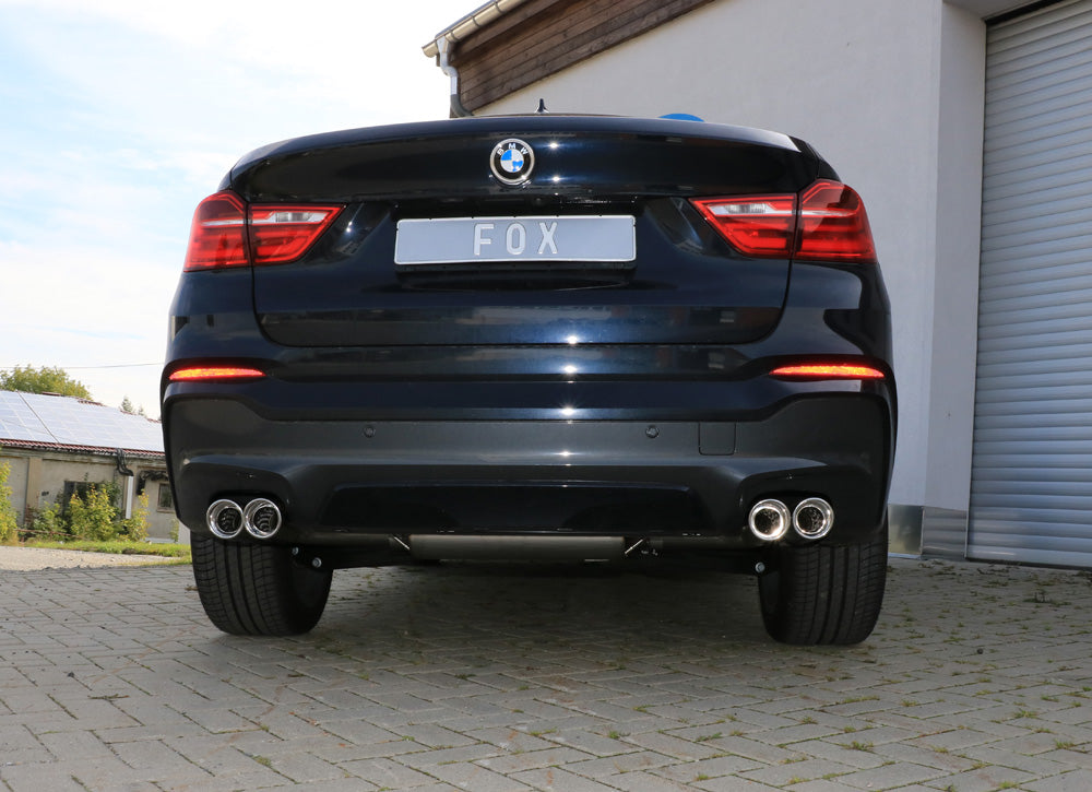 FOX BMW X4 F26 Endschalldämpfer quer Ausgang rechts/links - 2x90 Typ 17 rechts/links