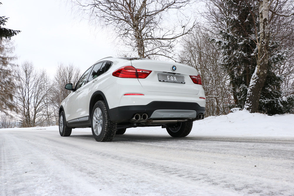 FOX BMW X4 F26 ohne M-Paket - 35i 35d Endschalldämpfer quer Ausgang rechts/links - 2x90 Typ 25 rechts/links