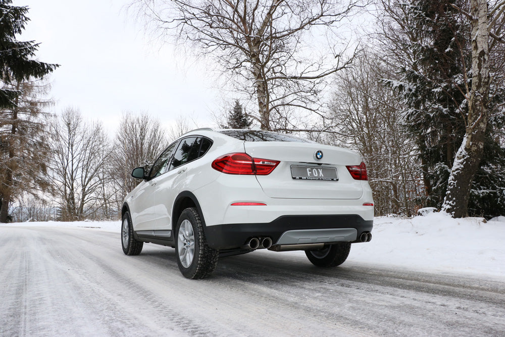 FOX BMW X4 F26 ohne M-Paket Endschalldämpfer quer Ausgang rechts/links - 2x90 Typ 25 rechts/links