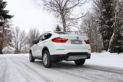 FOX BMW X4 F26 ohne M-Paket - 35i 35d Endschalldämpfer quer Ausgang rechts/links - 2x90 Typ 25 rechts/links
