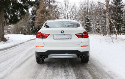 FOX BMW X4 F26 ohne M-Paket Endschalldämpfer quer Ausgang rechts/links - 2x90 Typ 25 rechts/links