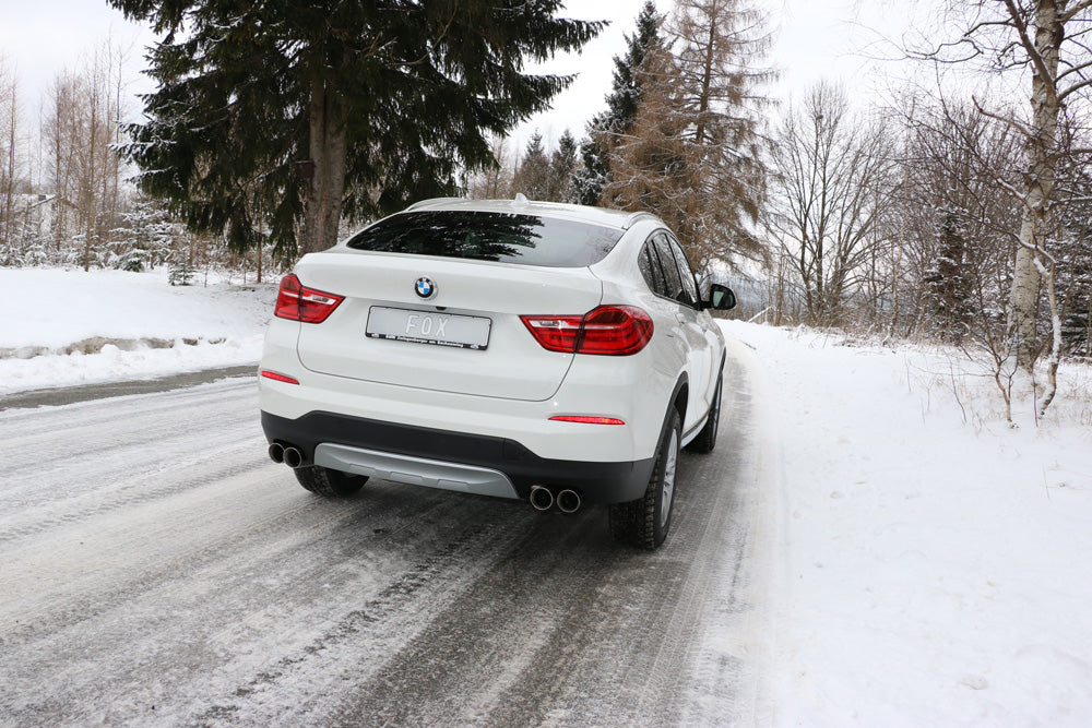 FOX BMW X4 F26 ohne M-Paket Endschalldämpfer quer Ausgang rechts/links - 2x90 Typ 25 rechts/links