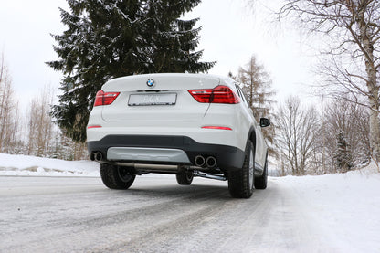 FOX BMW X4 F26 ohne M-Paket Endschalldämpfer quer Ausgang rechts/links - 2x90 Typ 25 rechts/links