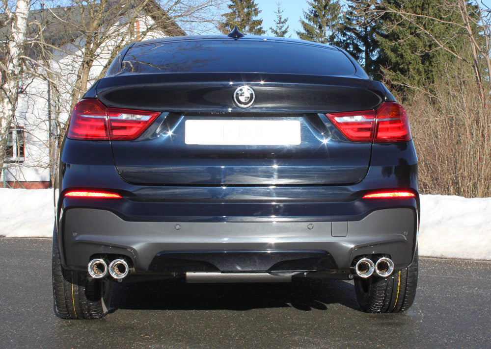 FOX BMW X4 F26 - 35i 35d Endschalldämpfer quer Ausgang rechts/links - 2x90 Typ 17 rechts/links