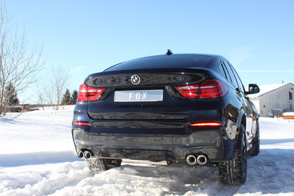 FOX BMW X4 F26 - 35i 35d Endschalldämpfer quer Ausgang rechts/links - 2x90 Typ 17 rechts/links