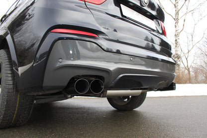 FOX BMW X4 F26 - 35i 35d Endschalldämpfer quer Ausgang rechts/links - 2x90 Typ 25 rechts/links Schwarz