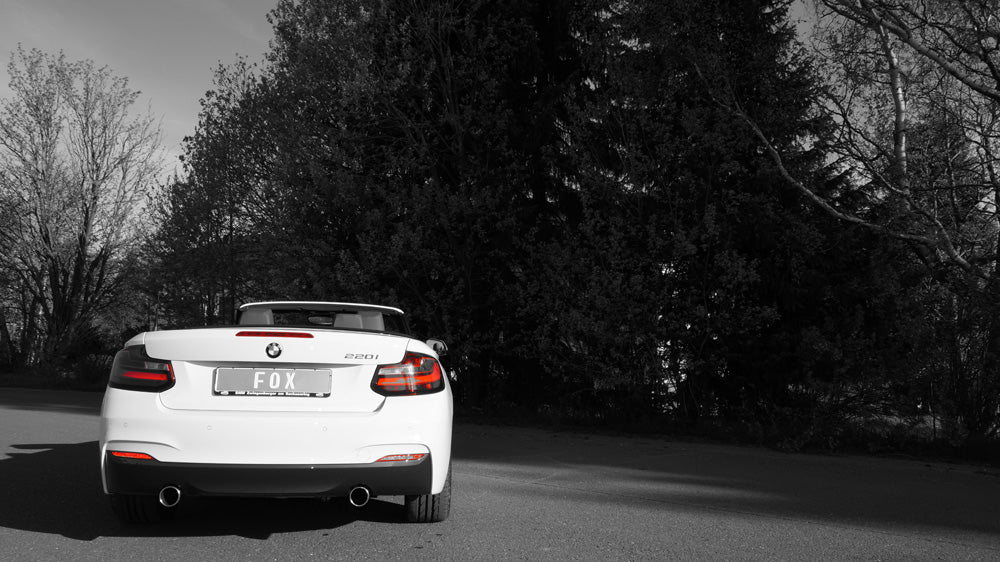 FOX BMW F23 - 220i Cabrio Endschalldämpfer quer Ausgang rechts/links - 1x90 Typ 12 rechts/links