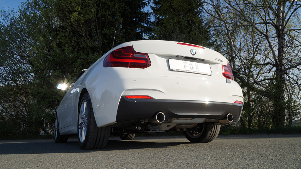 FOX BMW F23 - 220i Cabrio Endschalldämpfer quer Ausgang rechts/links - 1x90 Typ 12 rechts/links