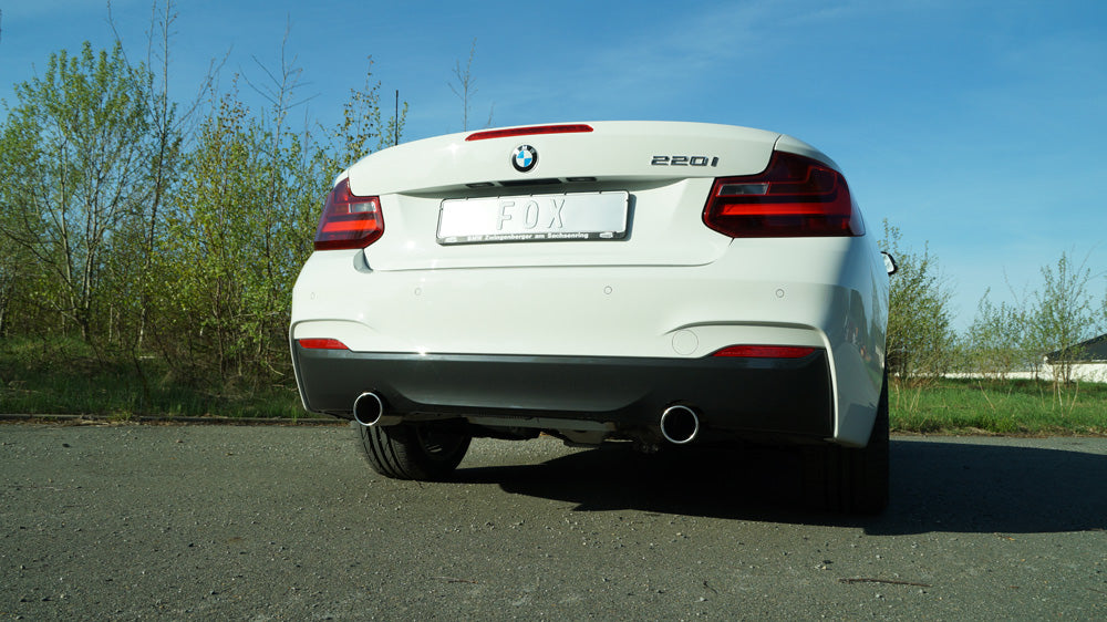 FOX BMW F23 - 220i Cabrio Endschalldämpfer quer Ausgang rechts/links - 1x90 Typ 12 rechts/links