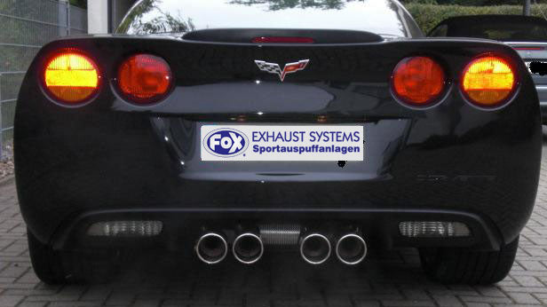 FOX Corvette C06 Endschalldämpfer Ausgang mittig - 4x100 Typ 12 mittig