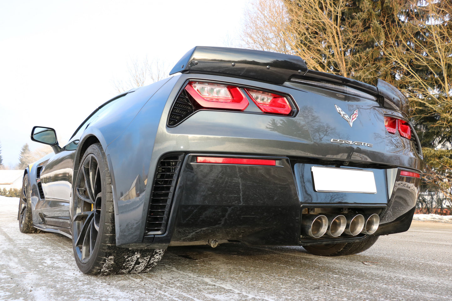 FOX Corvette C7/ Z06 Endschalldämpfer Ausgang mittig - 4x100 Typ 25 mittig
