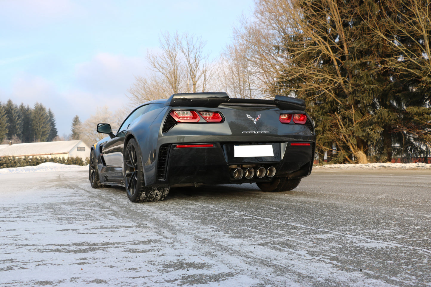 FOX Corvette C7/ Z06 Endschalldämpfer Ausgang mittig - 4x100 Typ 25 mittig