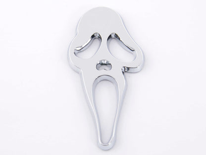 Aufkleber Chrom 3D Car Logo Motiv Skull 41x83 mm chrom
