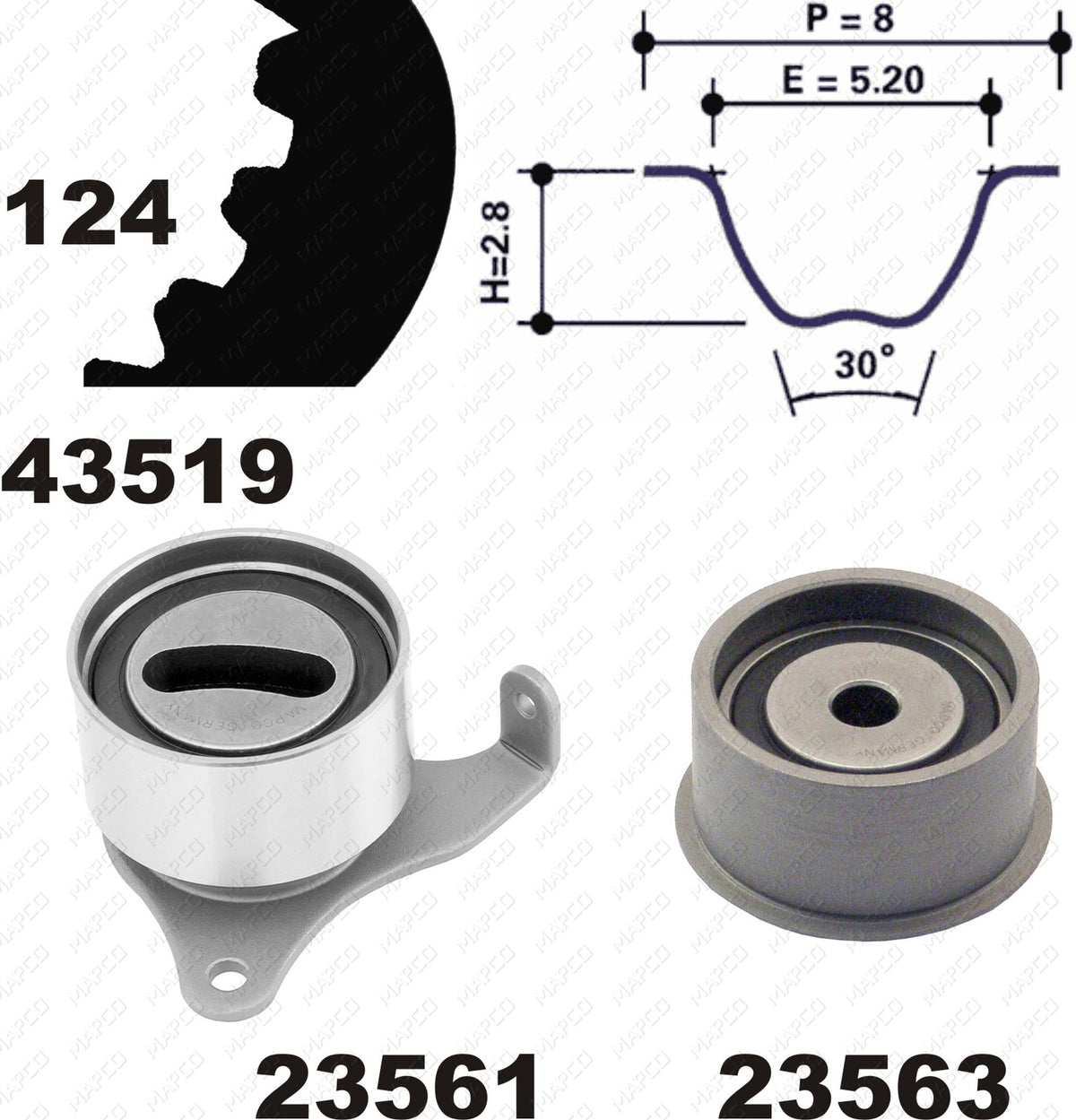 MAPCO Zahnriemensatz 23519