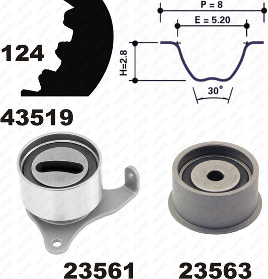 MAPCO Zahnriemensatz 23519