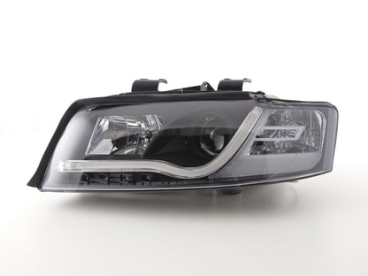 Scheinwerfer Set Daylight LED TFL-Optik Audi A4 Typ 8E Bj. 01-04 schwarz für Rechtslenker
