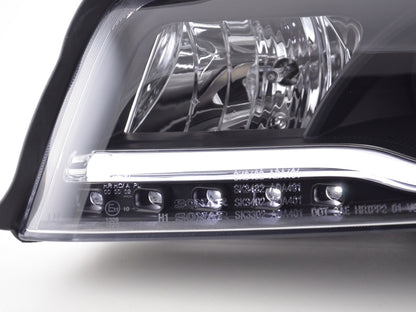 Scheinwerfer Set Daylight LED TFL-Optik Audi A4 Typ 8E Bj. 01-04 schwarz für Rechtslenker