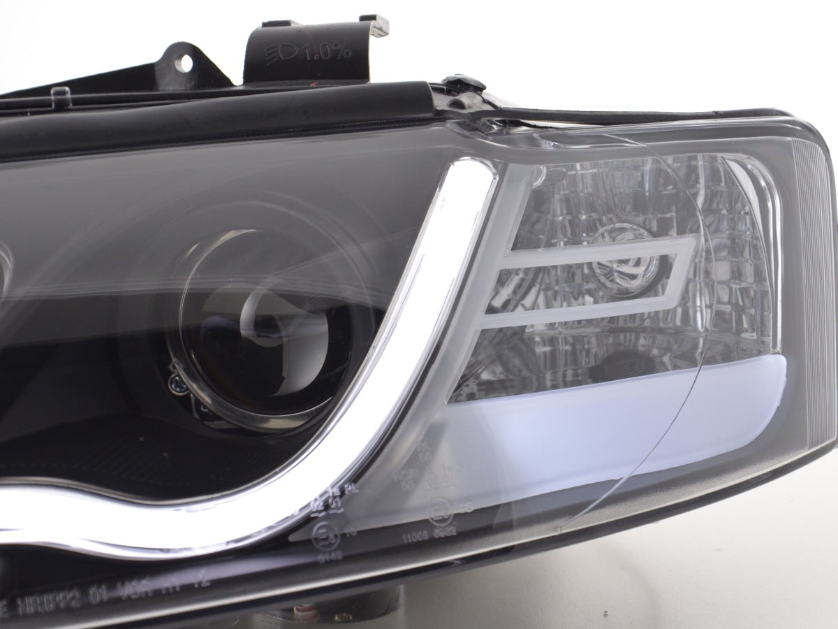 Scheinwerfer Set Daylight LED TFL-Optik Audi A4 Typ 8E Bj. 01-04 schwarz für Rechtslenker