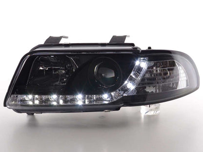 Scheinwerfer Set Daylight LED TFL-Optik Audi A4 B5 8D Bj. 95-99 schwarz