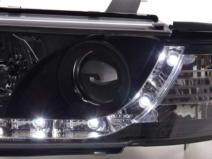 Scheinwerfer Set Daylight LED TFL-Optik Audi A4 Typ B5 Bj. 99-01 schwarz