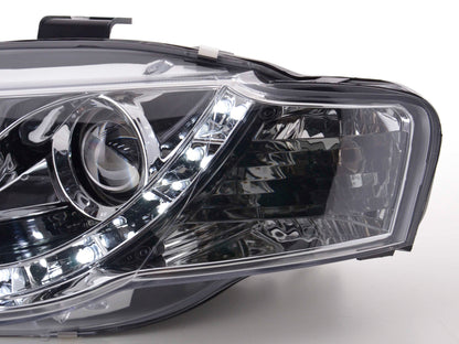 Scheinwerfer Set Daylight LED Tagfahrlicht Audi A4 Typ 8E Bj. 04-08 chrom